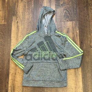 Adidas Hoodie Gray and Lime Green Boys 10/12